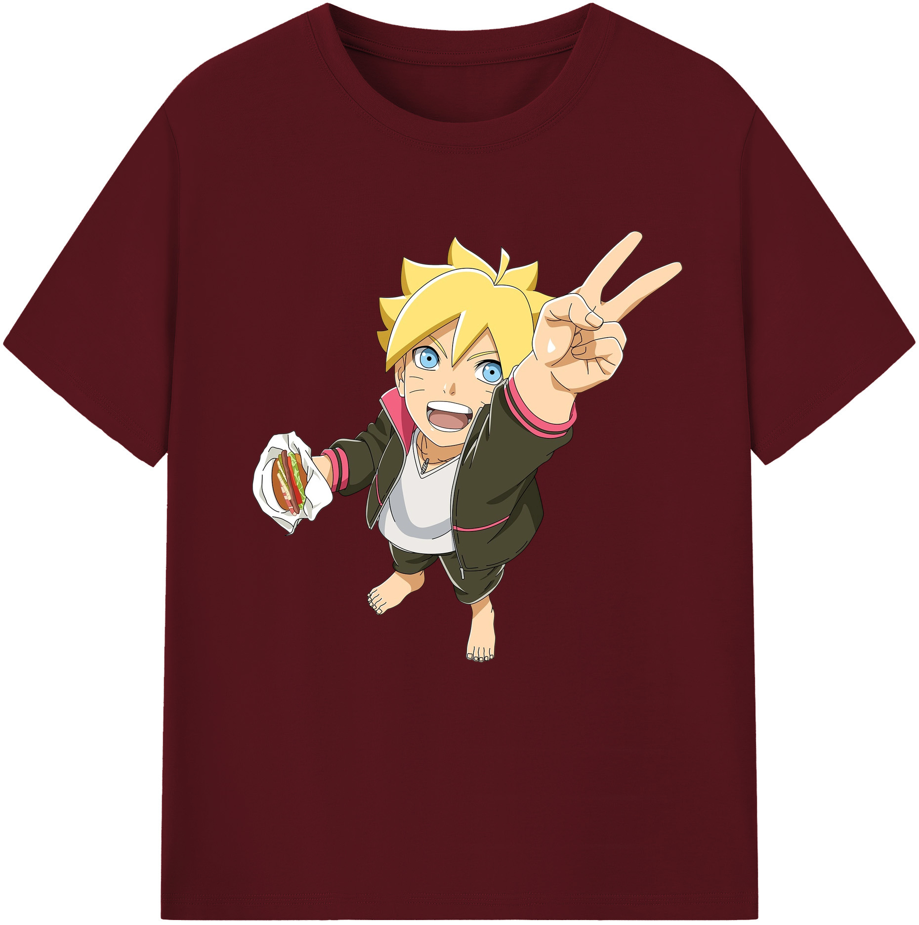 （画像用） NARUTO -ナルト- うずまき ボルト Uzumaki Boruto 綿100％半袖Tシャツ（フロントプリント）